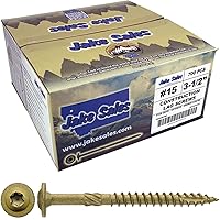Vista 16 de Jake Sales Tornillo de retraso de construcción #15 x 2 - Tornillo de retraso estructural de alta resistencia Torx/Star Drive - Compatible con ACQ