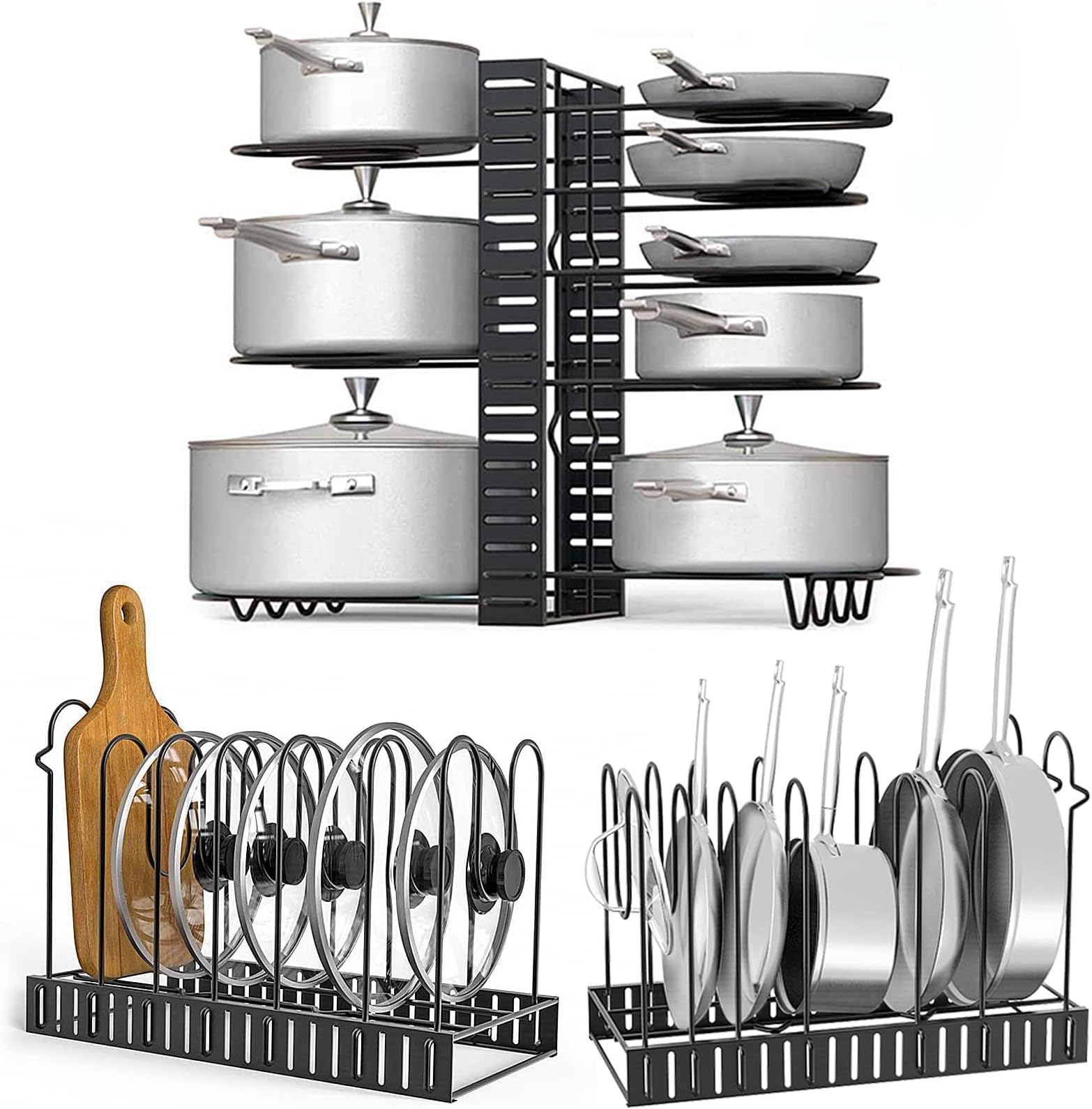 Porte-casseroles Support En Métal Avec 10 Compartiments