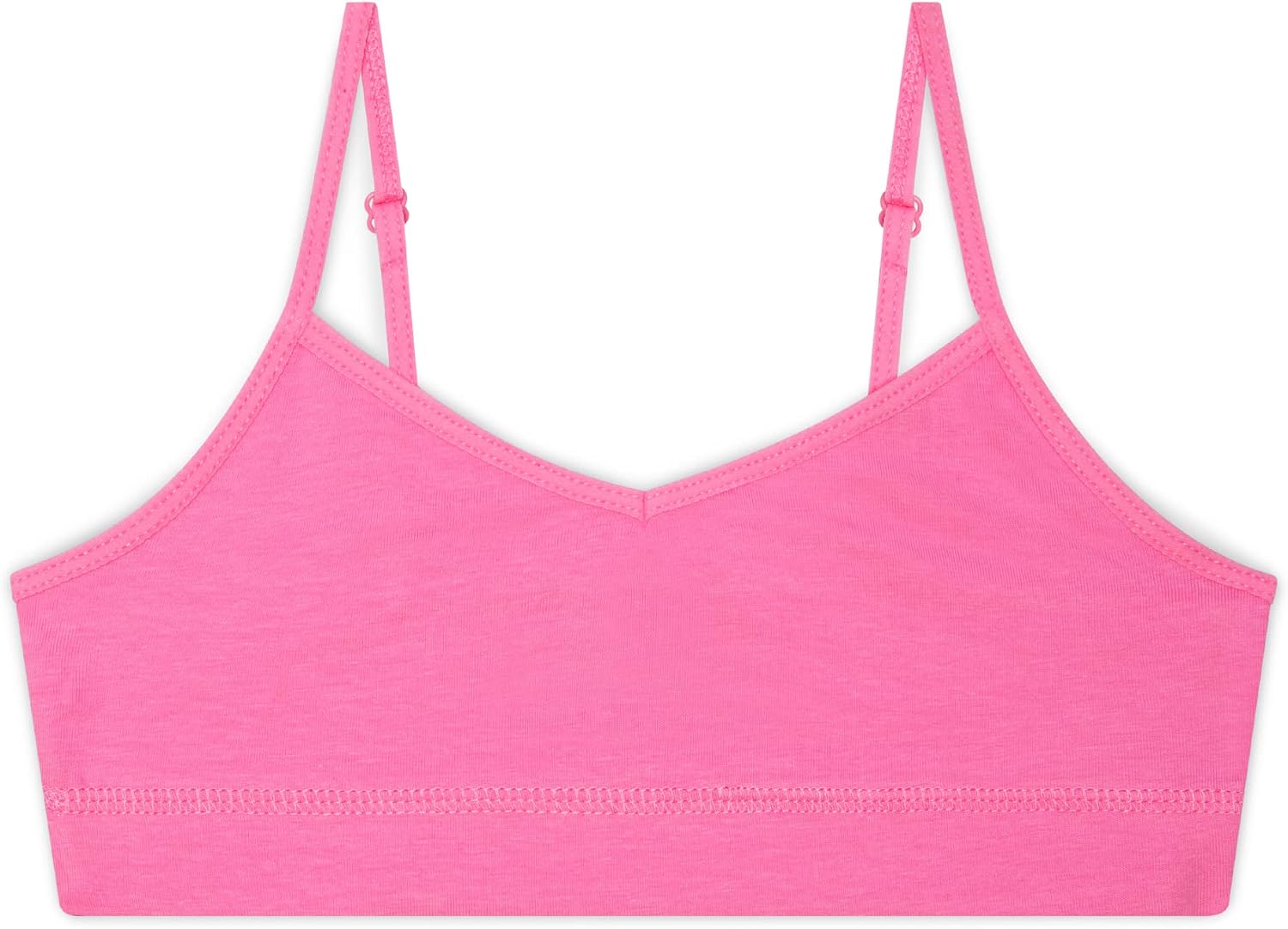 Rene Rofe 6 Pack - Cotton Spandex Unpadded Training Bras - Crop Cami Training Bras for Girls