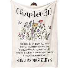 Afterprints 30th Birthday Gifts for Women, Chapter 30 Blanket, 30 Year Old Bday Gifts for Women, Daughter, Friend, 1996 30th Birthday Decorations for Her, Turning 30 Throw Blankets 50 x 60
