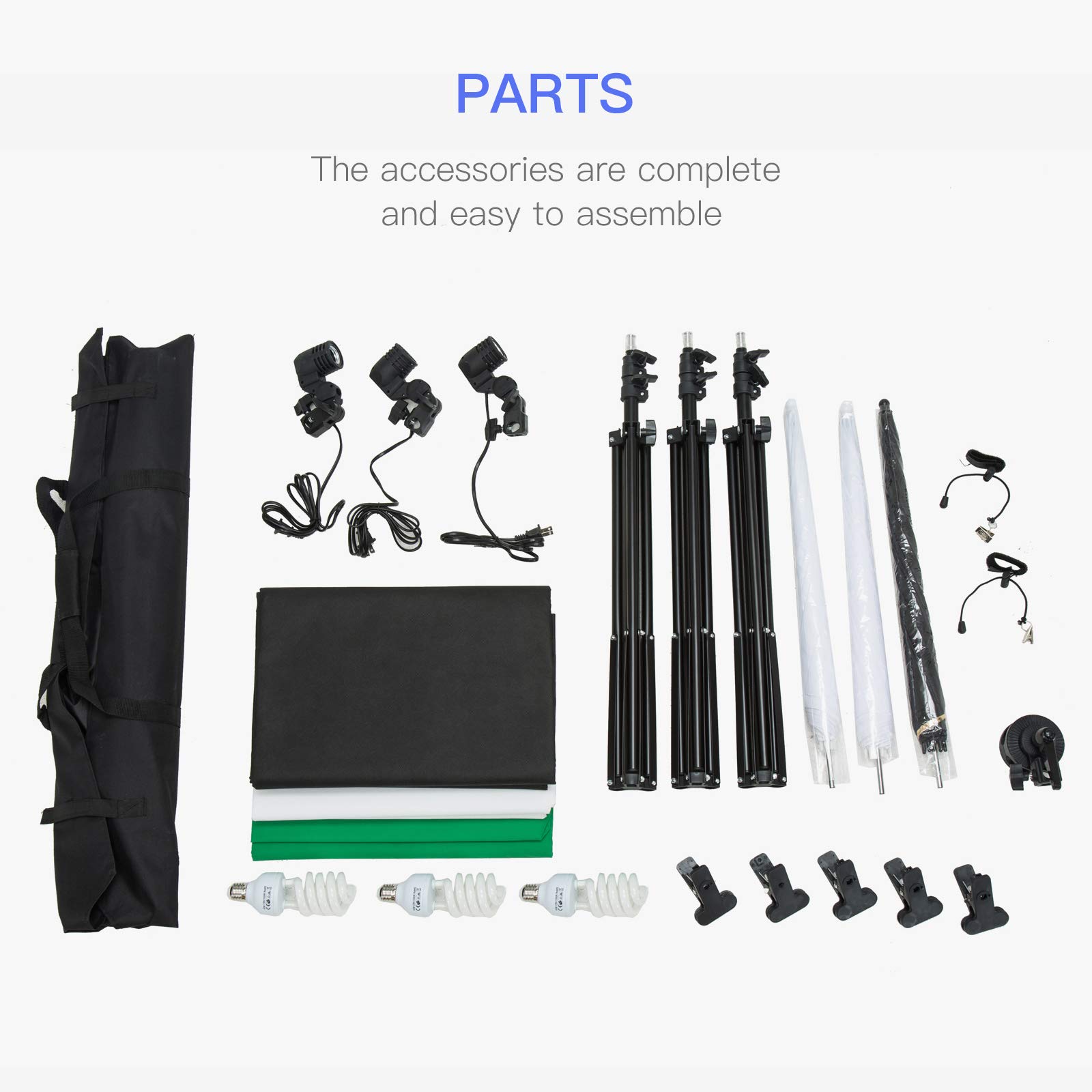 Buy SUNCOO Video Studio Umbrella Lighting Kit,Green Screen with Stand