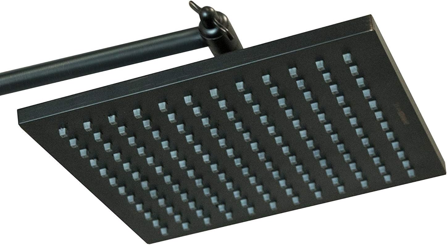 Luxury Spa Series: Bronze Rain Shower Head, 8-Inch Square Rain Showerhead with 360 Tilt, Experience Rainfall with MAXX Comfort and Elegance (Oil Rubbed Bronze)