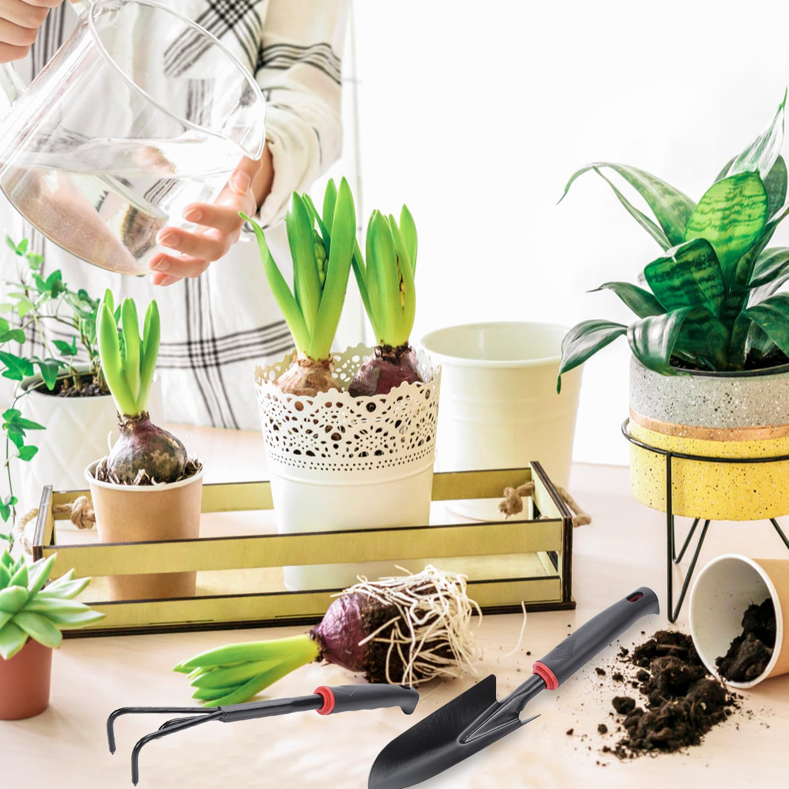 Juego De Herramientas De Jardín,9 PCS Herramientas De Jardinería,Conjunto De Herramientas De Jardín,Herramienta De Jardinería para Jardinería,Plantación,Flores