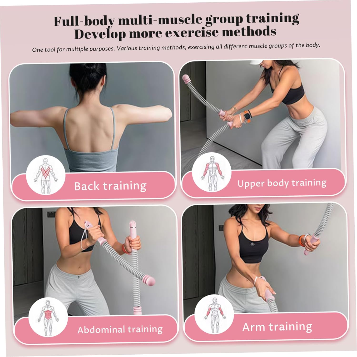 1 Pair Battle Ropes for Home Gym, Ropeless Weighted Battle Ropes, Professional Portable Exercise Rope for Indoor Outdoor Home Gym Office