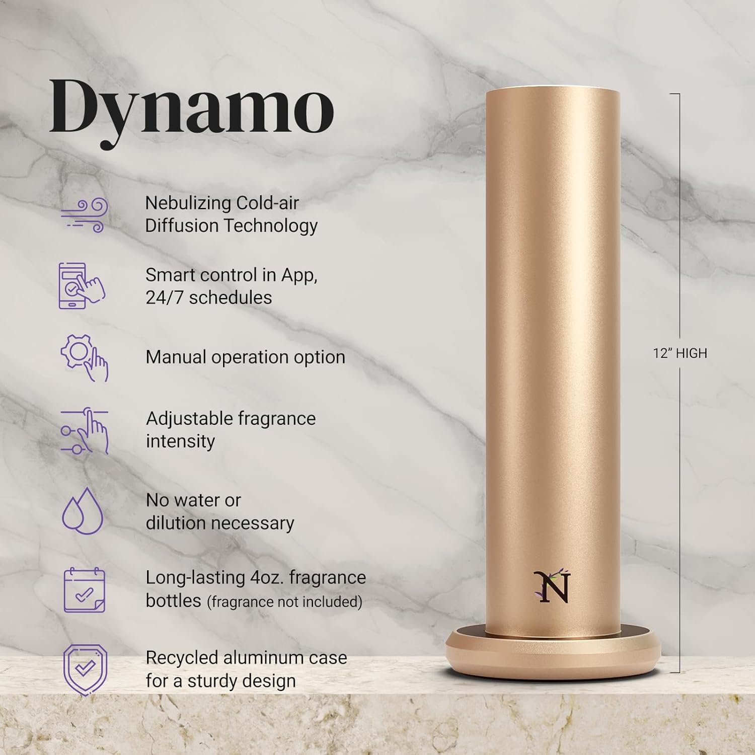 Natscent Difusor de aceite esencial Dynamo Plug & Play Bluetooth ...