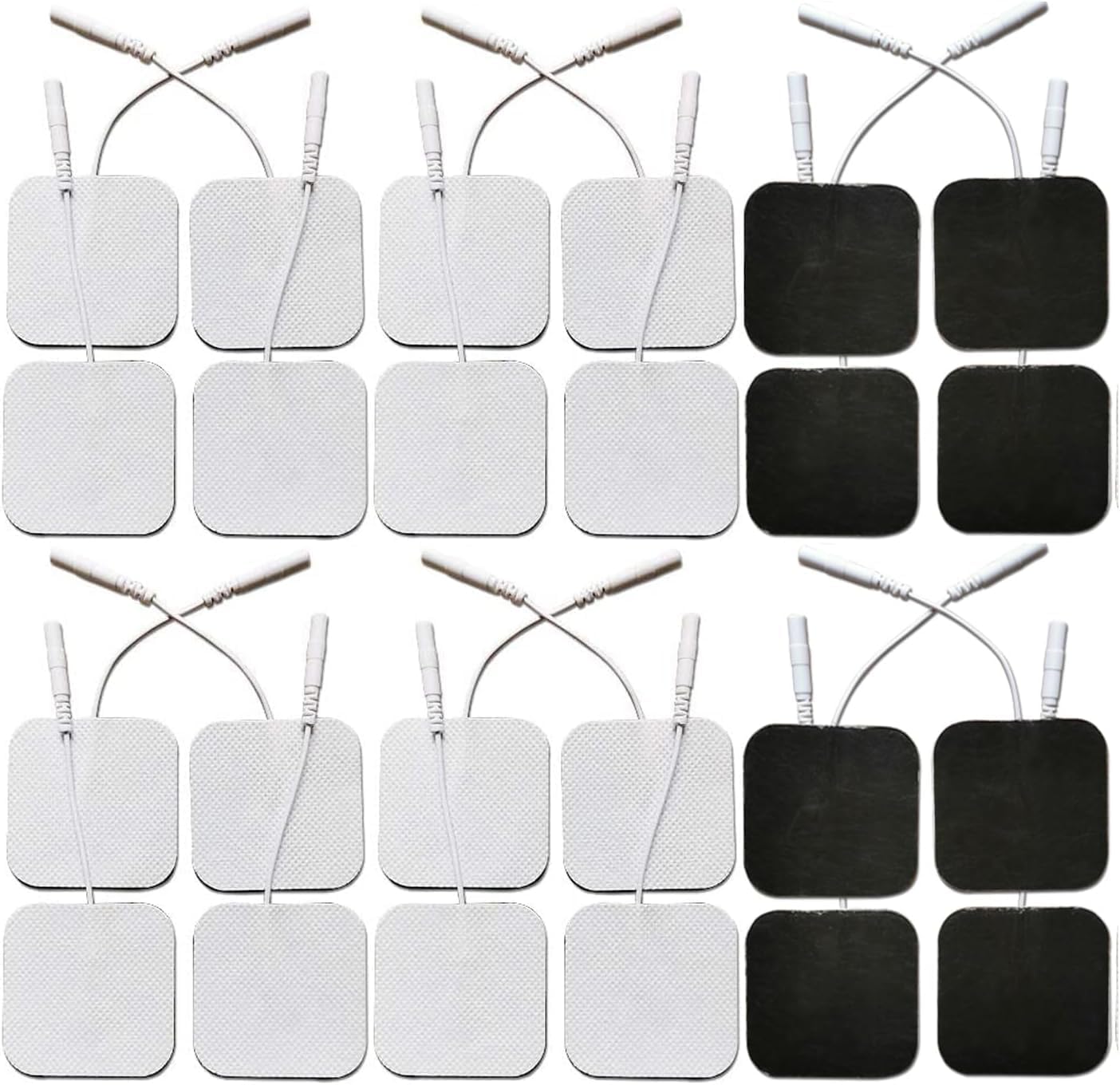 24Pcs TENS Unit Replacement Pads 2x2 - Self-Adhesive Reusable Electrodes Compatible with AUVON, TENS 7000, Etekcity, Nicwell Care Tens for Lower Back, Arm, Leg and Pain Relief