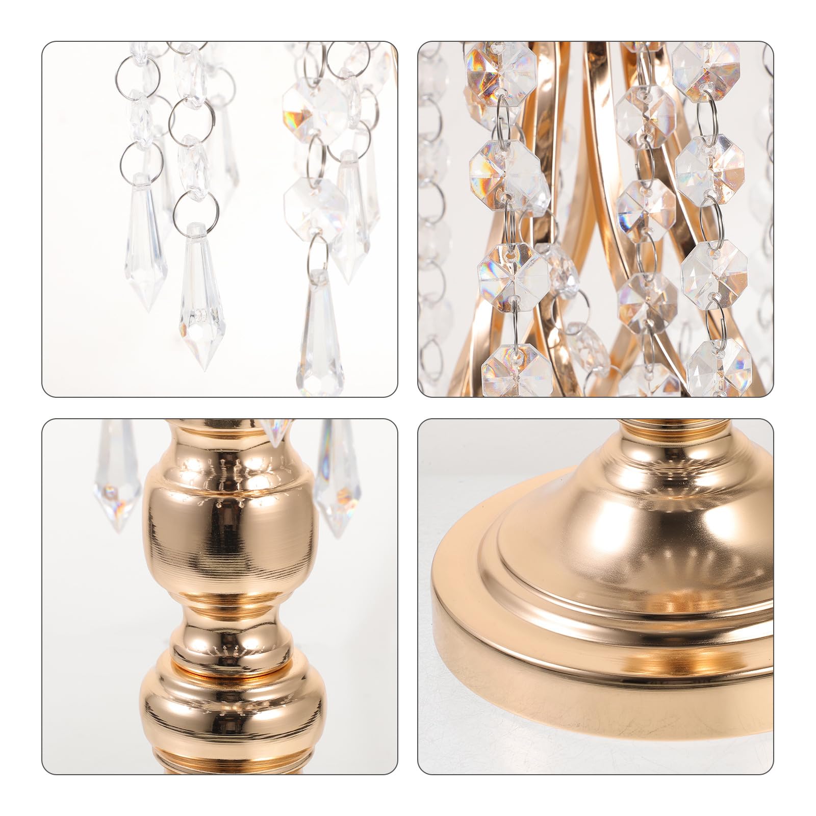 Eleganter Vasenhalter aus Metall in Gold für Hochzeitsdeko und Wohnzimmertisch Moderner Kerzenhalter und Blumenvase im Schlichten Design für Besondere Anlässe