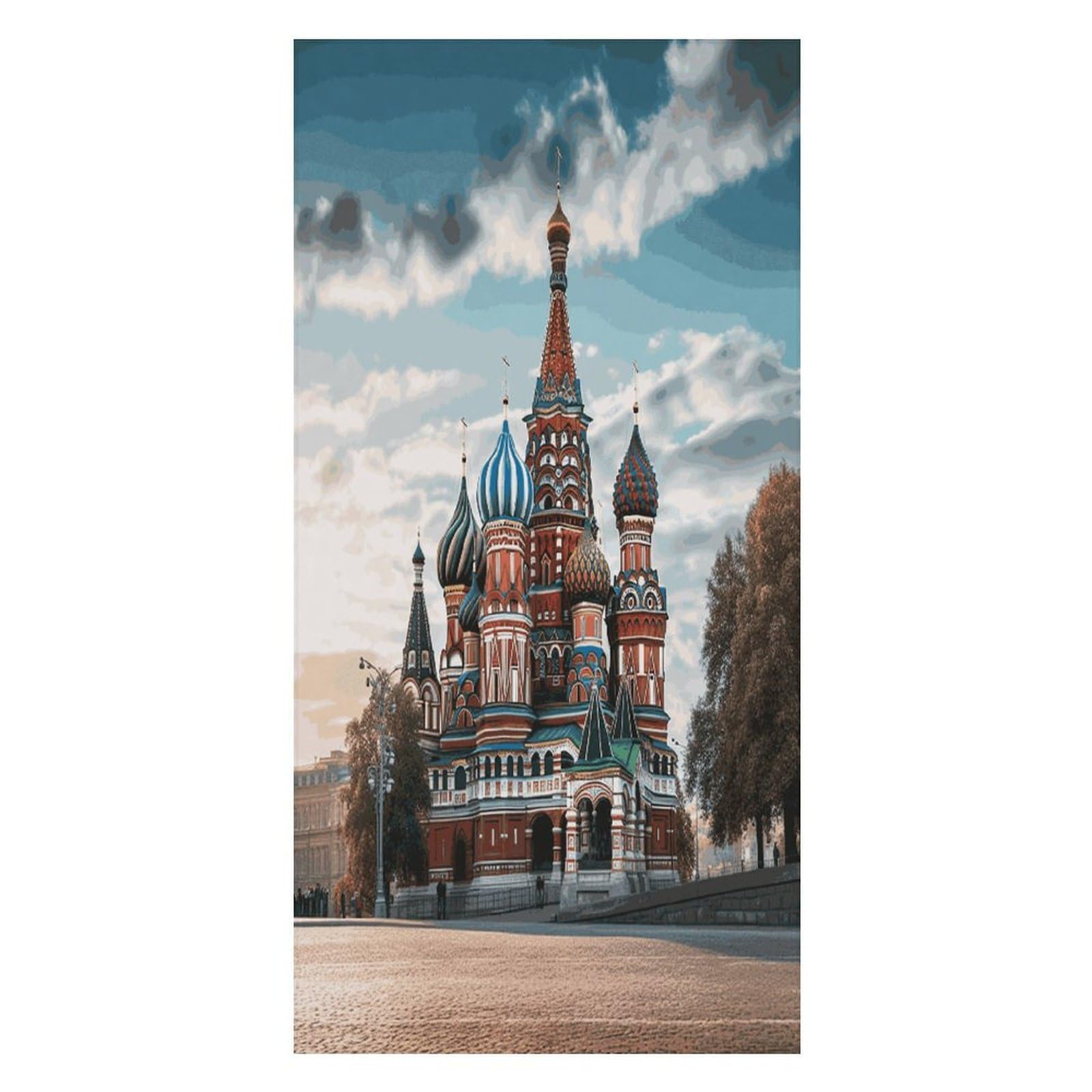 Adfgyerh Unisex Style St Basil Cathedral Red Square In Moscow Bath Towels Beach Towel Lightweight Quick Dry, Bath Towel For Travel Sports Pool Swimming Bath Camping Yoga Adults160x80cm