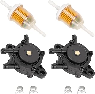 BlueStars 808656 491922 Fuel Pump with Fuel Filter - Compatible with 691034 692313 808492 Kawasaki 49040-7001 Kohler 24 393 04-S 24 393 16-S Honda 16700-Z0J-003 GX620 LTX1046VT LTX1050VT Lawn Mower