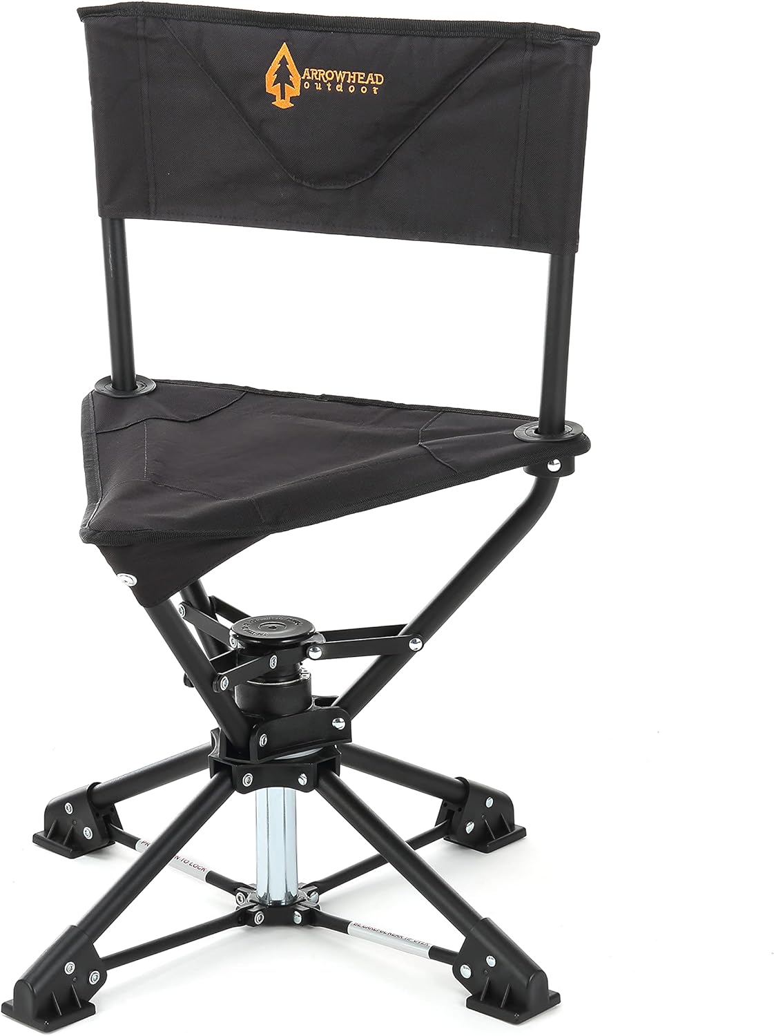 ARROWHEAD OUTDOOR 360° Degree Swivel Hunting Chair Stool Seat, Perfect for Blinds, No Sink Feet, Supports up to 450lbs, Carrying Case, Steel Frame, Fishing, High-Grade 600D Canvas, USA-Based Support : Sports & Outdoors