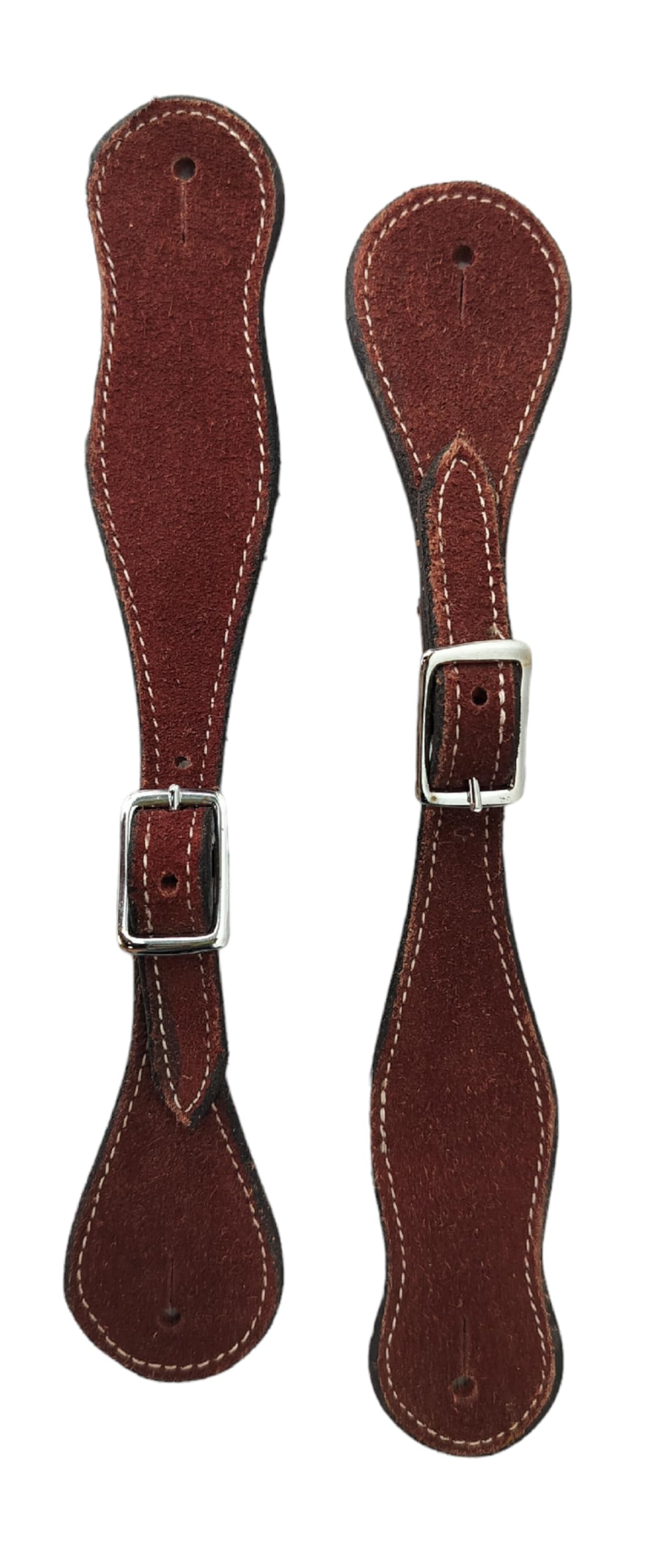 WEMBILS Leather Youth Spur Straps - Adjustable Durable & Stylish Pair for Men & Women (Brown)