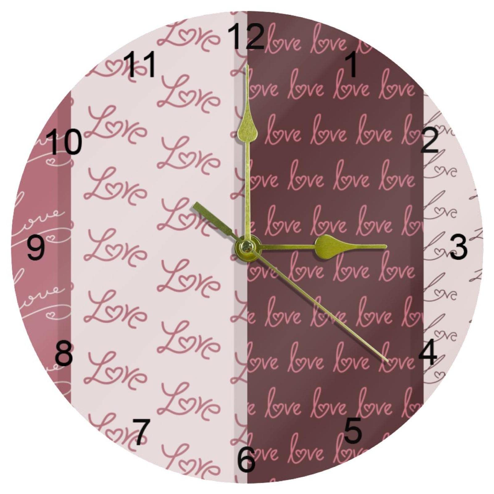 Horloge murale silencieuse 25.4 cm avec chiffres arabes ronds pour la cuisine