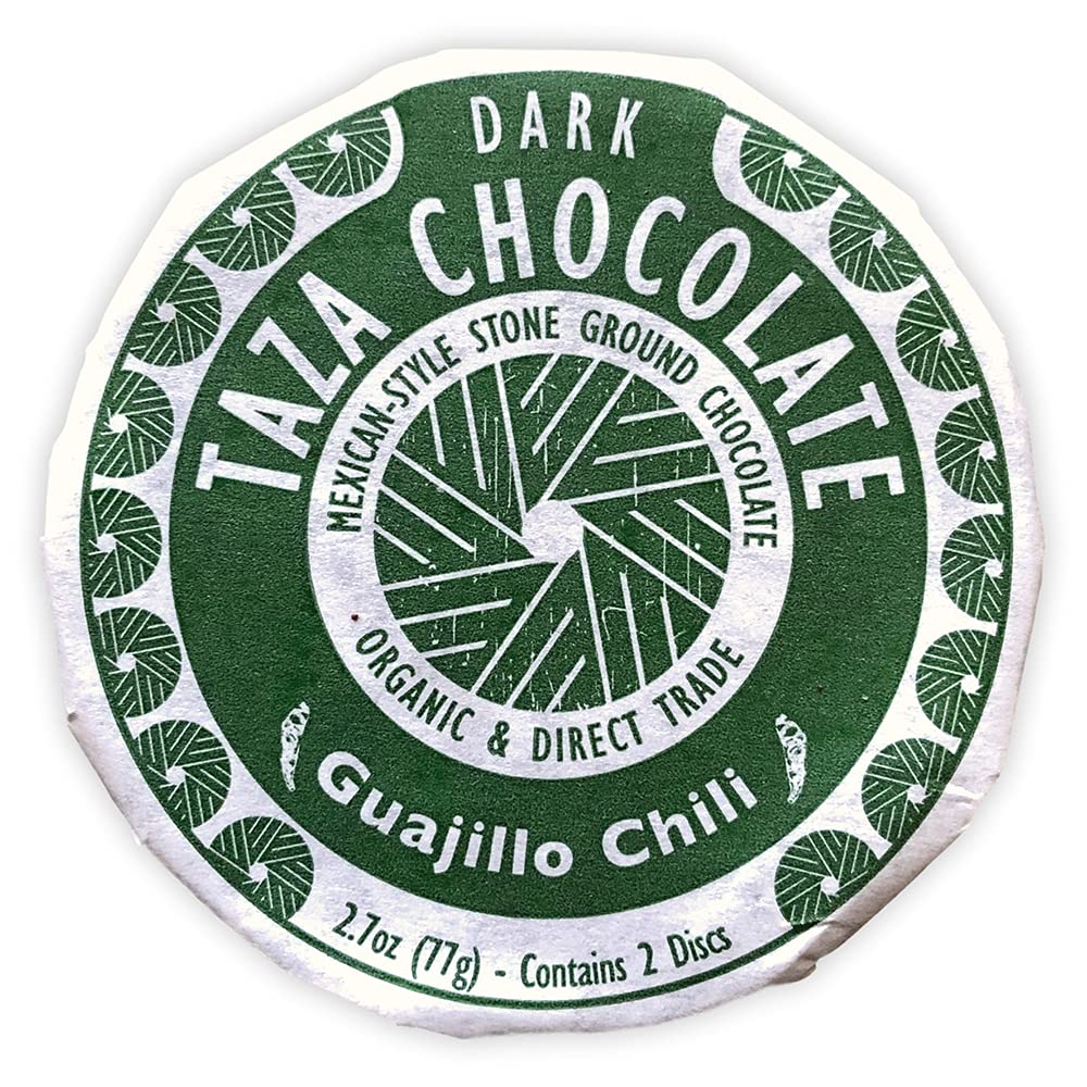 Taza Chocolate Organic Mexicano Disc 50% Dark Chocolate, Guajillo Chili, 2.7 Ounce (12 Count), Vegan