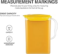 Vista 4 de LocknLock HAP607Y Jarra de Agua Aqua para Puerta de Refrigerador con Asa, Jarra de Plástico sin BPA con Tapa Abatible y Boquilla de Vertido Fácil