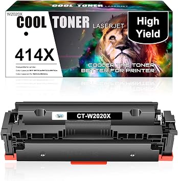 Amazon.com: Cool Toner Cartucho de tóner compatible para HP 414X W2020X  414A W2020A para HP Color Pro MFP M479fdw M454dw M479fdn M454dn M479 M454  tóner de tinta de impresora (negro, 1 paquete) :