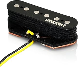 Wilkinson WVOB Premium Range 50's Broadcaster-style Bridge Pickup, Alnico V Polepiece Bridge Pickup for Telecaster Broadcaster type Guitars, Black