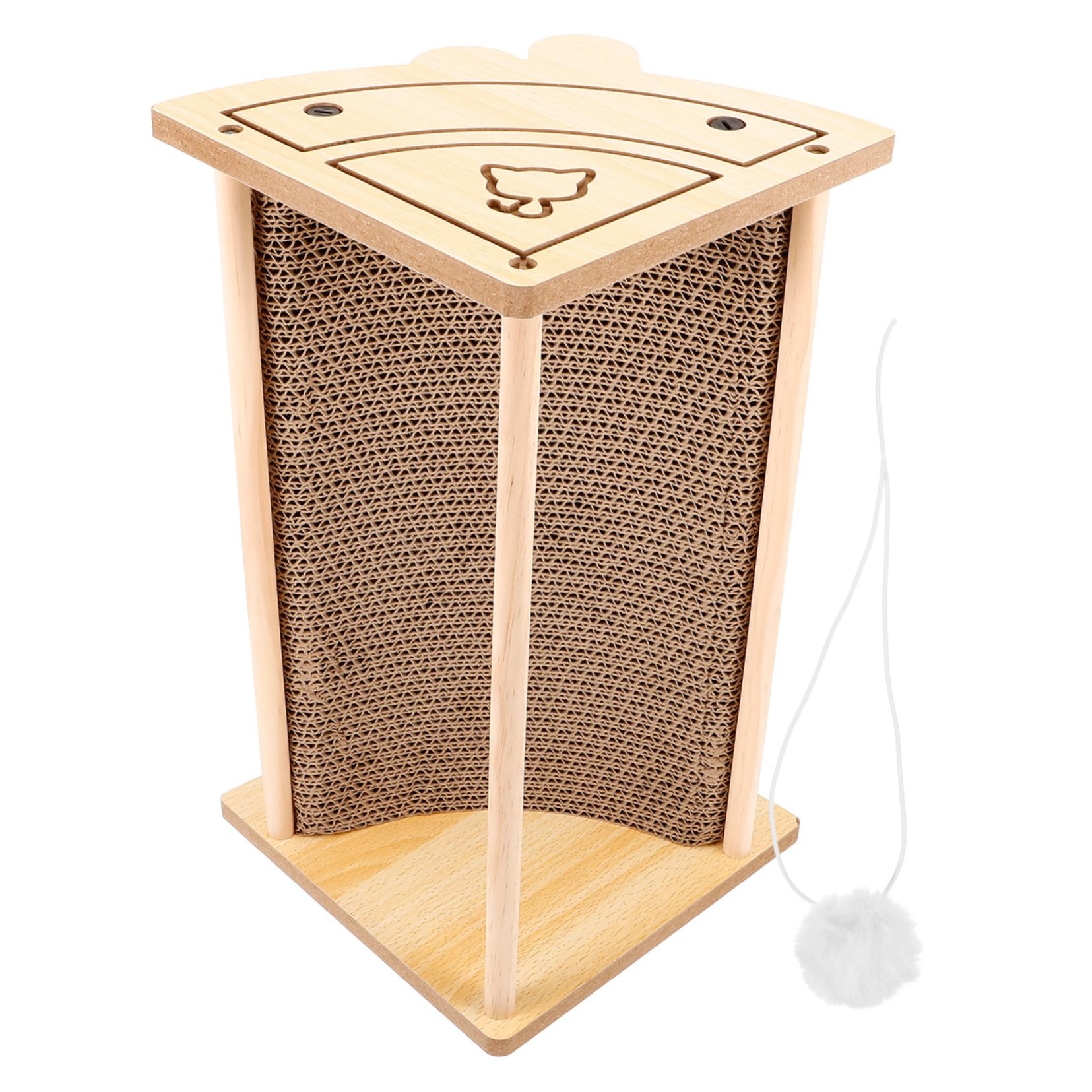 VANZACK Rascador De Gato De Cartón Corrugado Tablero De Arañazo para Mascotas Protector De Muebles Juguete Interactivo y Almohadilla para Dormir Diseño Resistente y Duradero Color