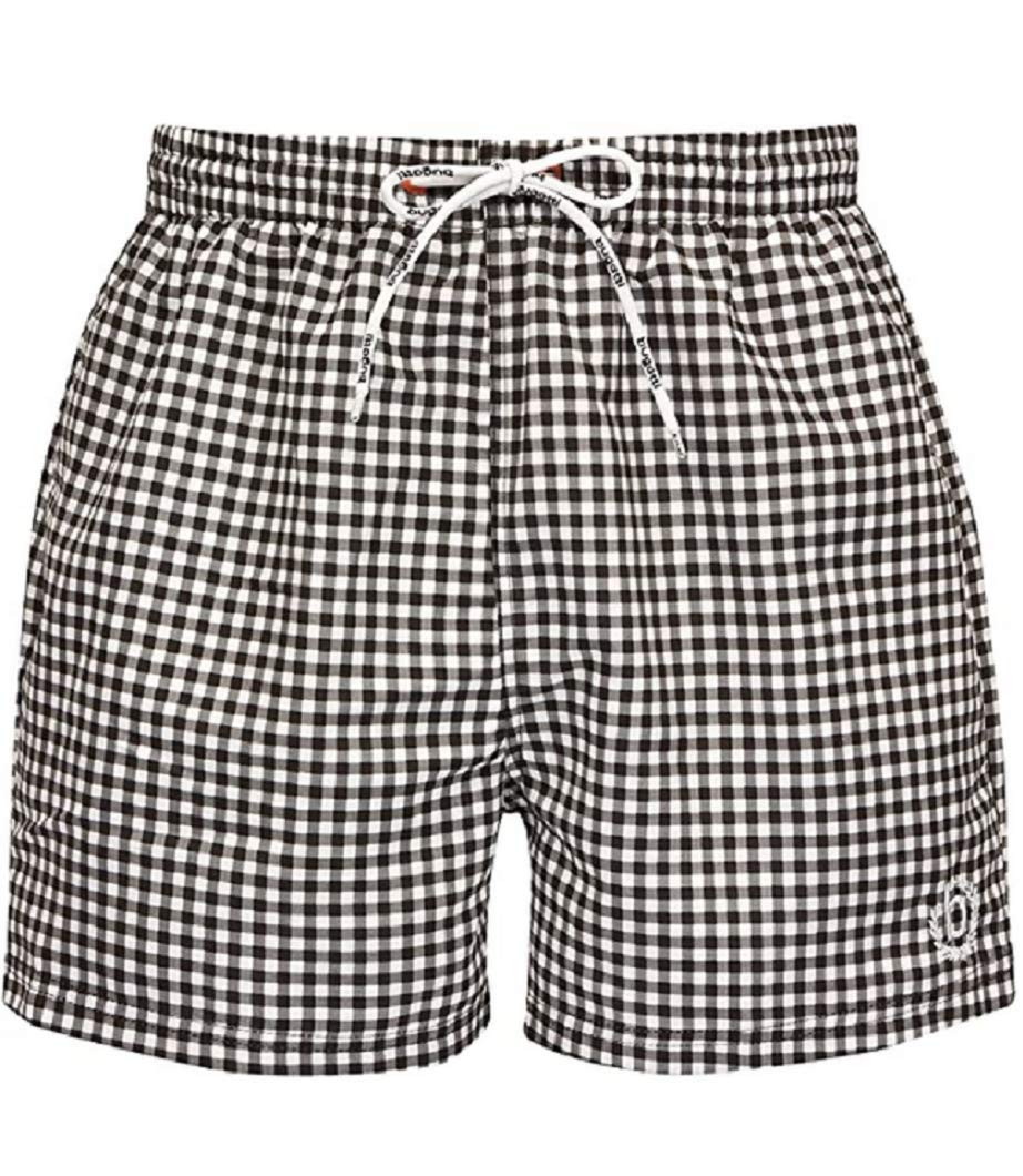 Bugatti – Bañador para hombre en color azul marino, Negro / Gris, Turquesa o Rojo, diseño moderno