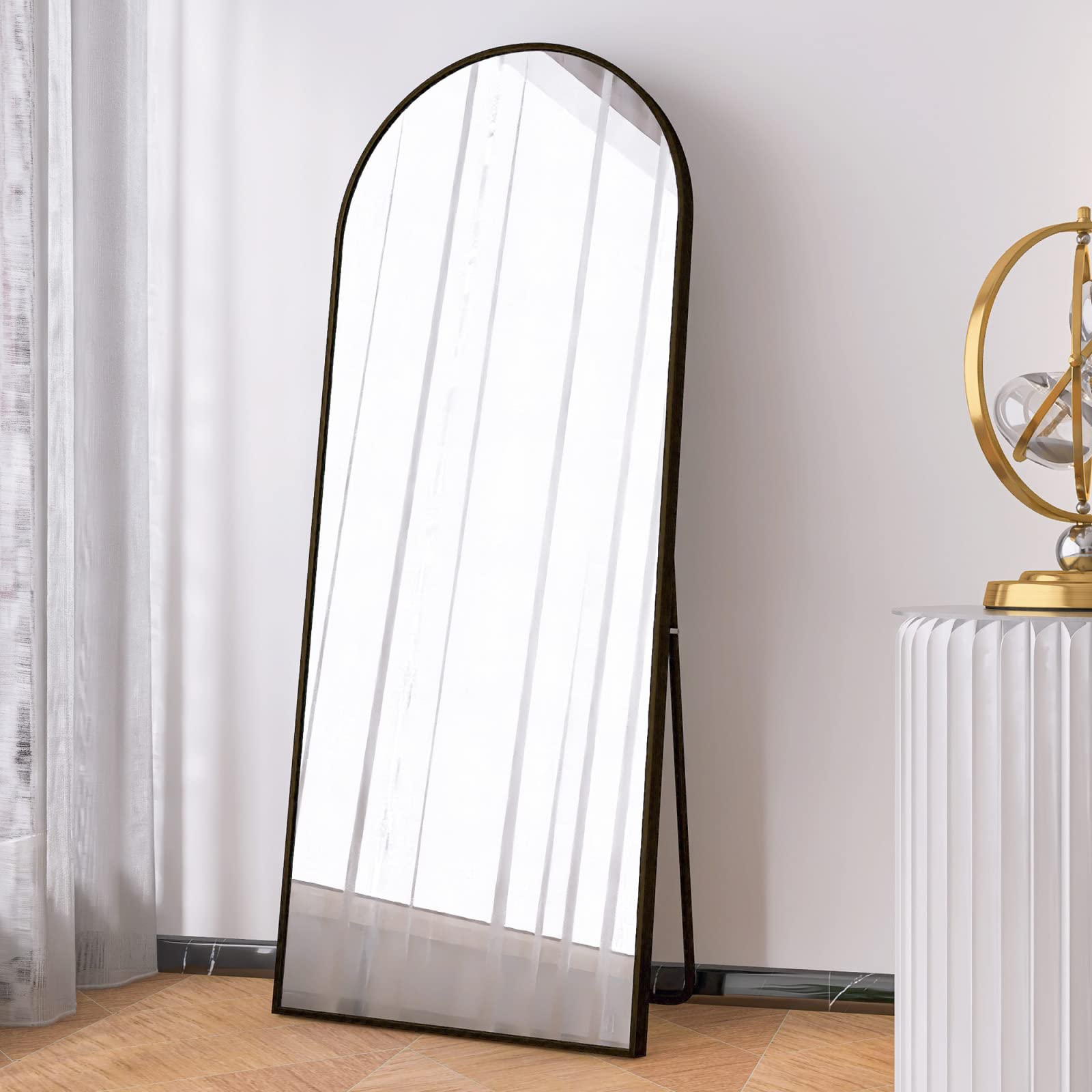 TEOSTWF Full Length Mirror 165 x 60 cm Floor Mirror with Aluminium