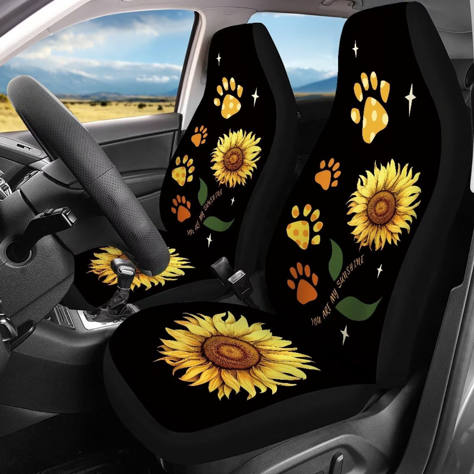 Paw Print Car Seat Pads Walmart For Toyota Hiace Car Front Seat