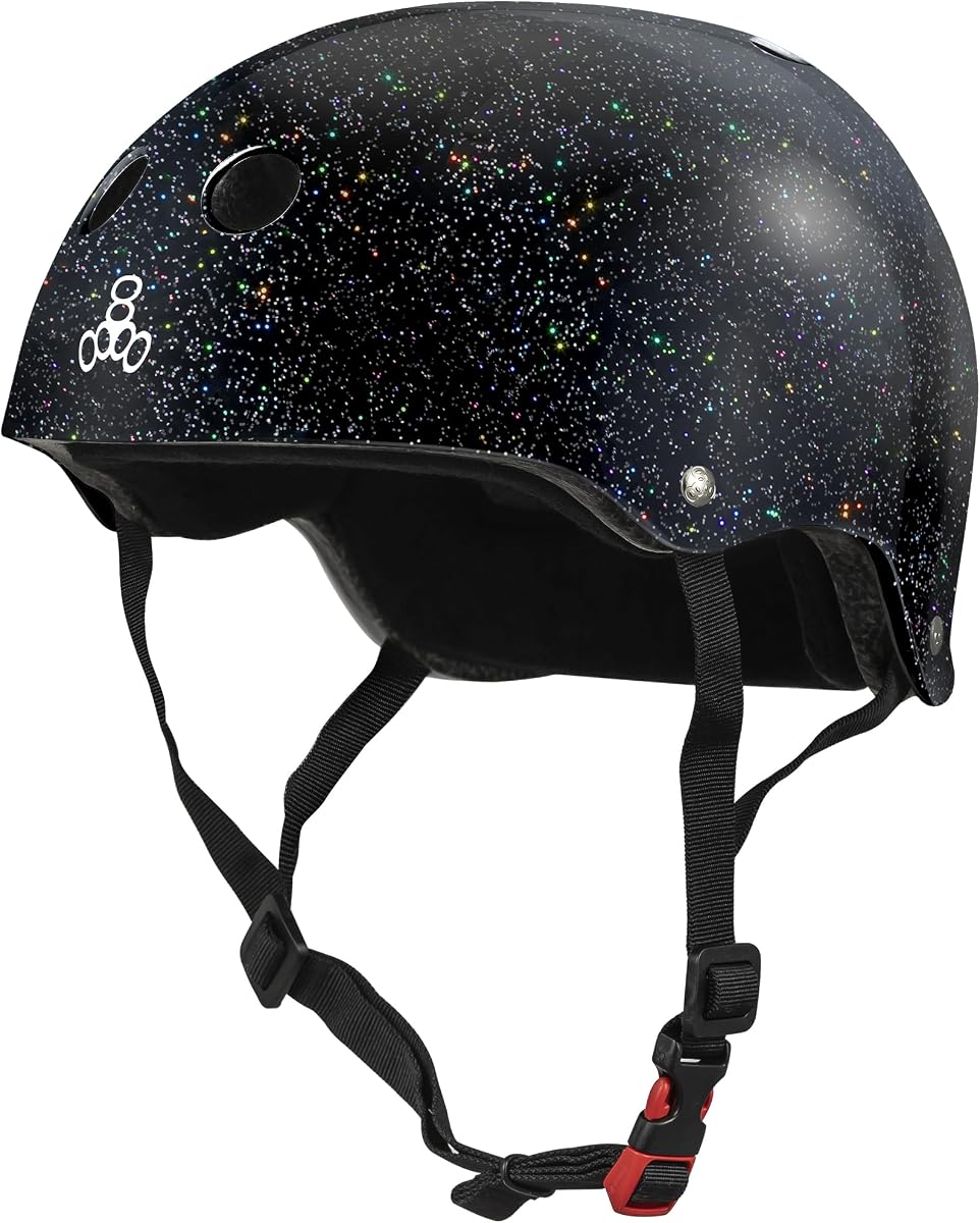 Casco Triple Eight Certified Sweatsaver para Skateboarding, BMX, Roller Derby, Roller Skating, Inline Skating, Scooter y Bicicleta