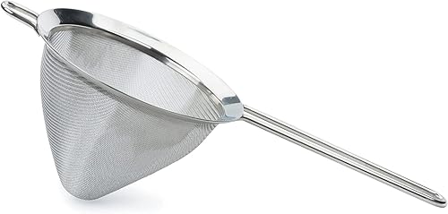 RSVP International Endurance Kitchen Collection, colador cónico de malla fina de acero inoxidable, multiusos para cocinar, hornear, té de hojas