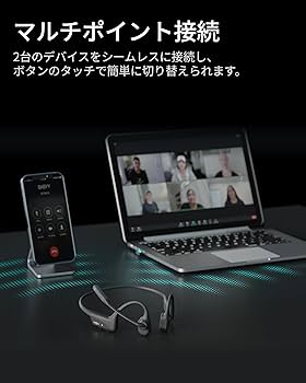 ヘッドホン SHOKZ OPENCOMM2 UC 2025 Upgrade USB-A OpenComm2 UC 2025 upgrade Bone Conduction Headset - Best for