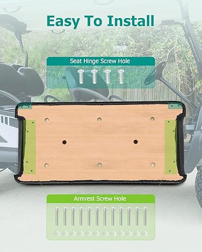 Miniatura 7 de Cojines de repuesto para asiento delantero para Club Car DS, asiento de cojín de carrito de golf para Club Car DS asiento delantero inferior,