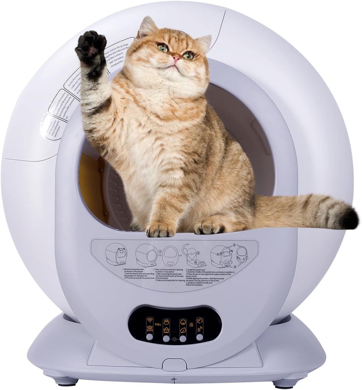 Self-Cleaning Cat Litter Box, App Control Support 2.4G WiFi (Keyed Model)