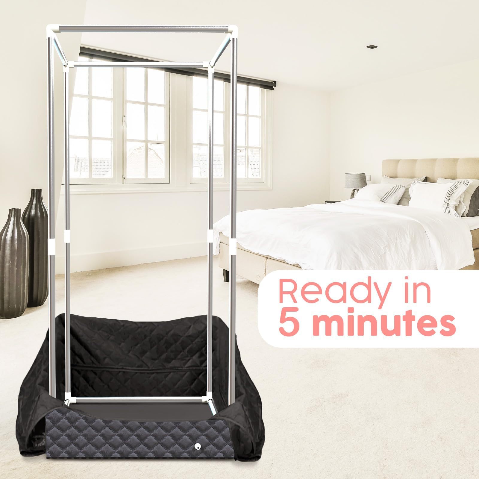 Sauna, Sauna à Vapeur Portable, Sauna Pliable Cabine 1000 W, avec Télécommande et 1 Instrument De Fumigation, Pour Les Spas De Sauna Tente à Domicile 172 * 100 * 82CM (Noir)