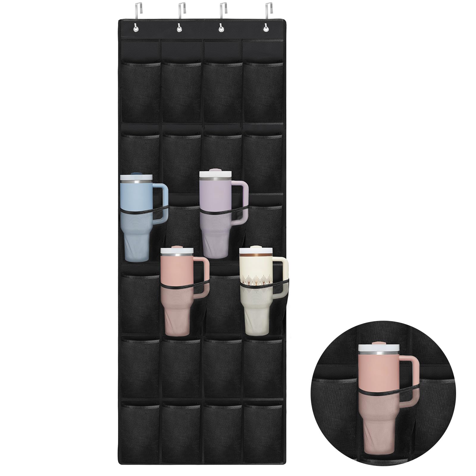 WOPPLXY Drehbarer Becherhalter – 4-Fach-Organizer Für Tassen & Deckel, 360° Drehbar