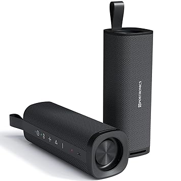 Portronics Fynix 30W HD Sound Portable Bluetooth Speaker with Dual Passive Radiator, 360° Surround Sound, Upto 6 Hours, Handsfree Calling, TWS Pairing, Bluetooth 5.3V, Type C Charging(Black)