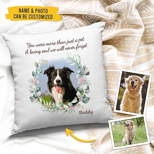 Miniatura 4 de Pawfect House Almohadas personalizadas con texto en inglés "You were More Than Just a Pet (inserto incluido), regalos conmemorativos de Navidad por