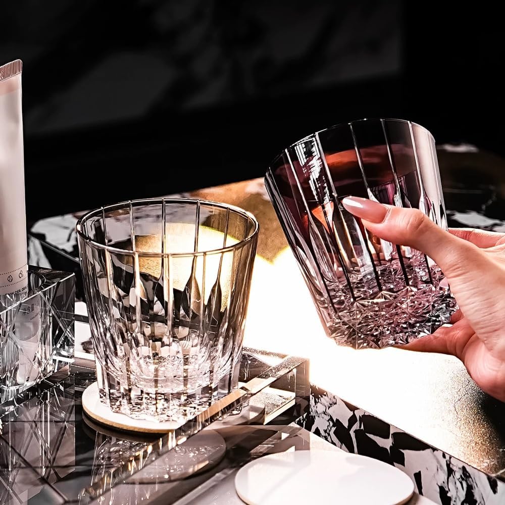 Toothbrush Holder Cup, Bathroom Cups, Crystal Glass Toothbrush Holder and Bathroom Tumbler Cup(Gray)