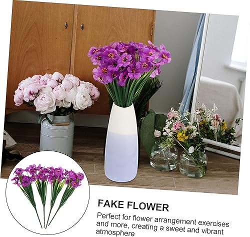 Miniatura 9 de VICASKY 1 juego de 4 piezas de flores artificiales decorativas de seda arreglos florales de seda para decoración de mesa al aire libre, decoración