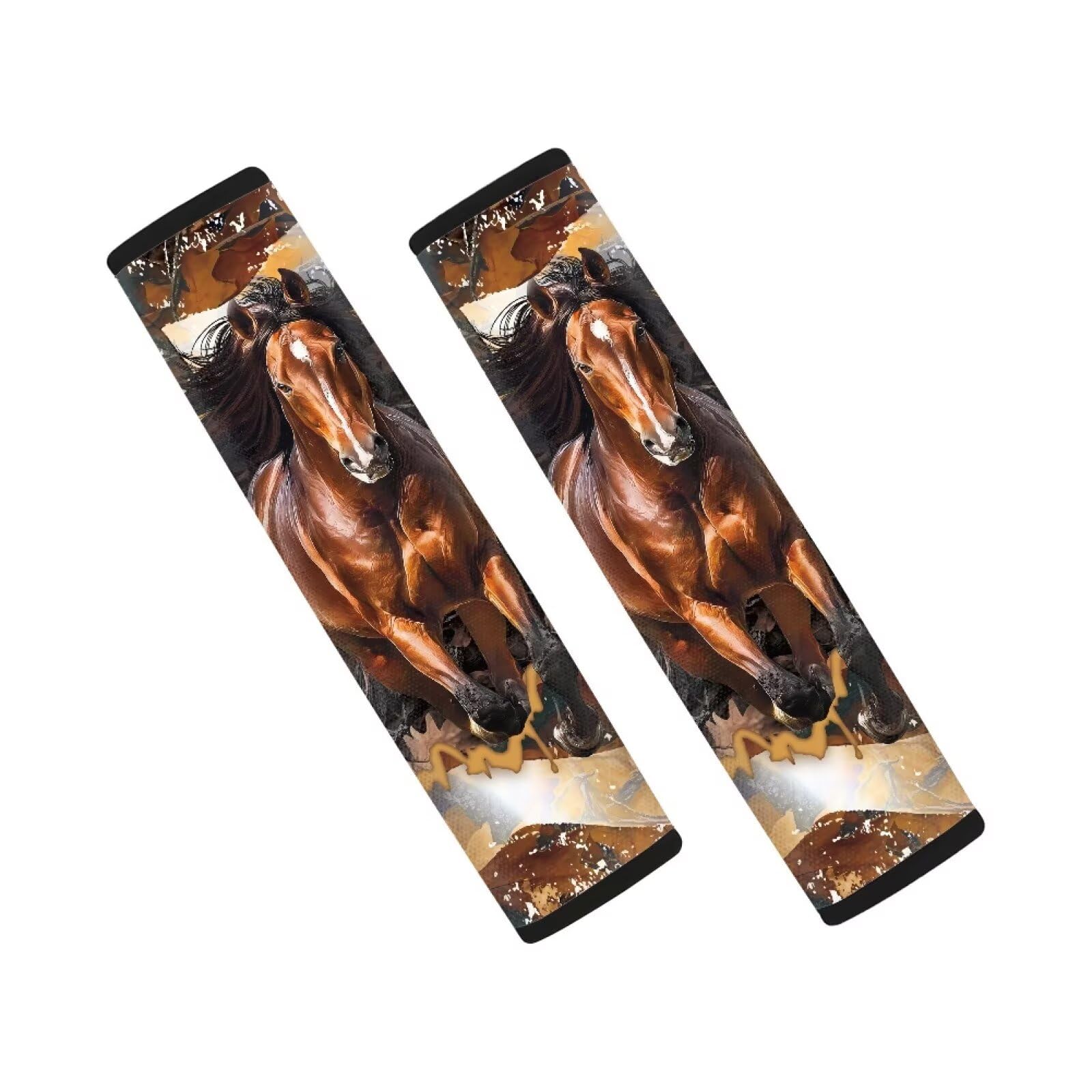 AFPANQZ Brown Horse Seat Belt Pad Cover for Women Adults Kids Safety Seatbelt Pad Cushion Adjustable Comfortable Driving Schoolbag Straps Pads