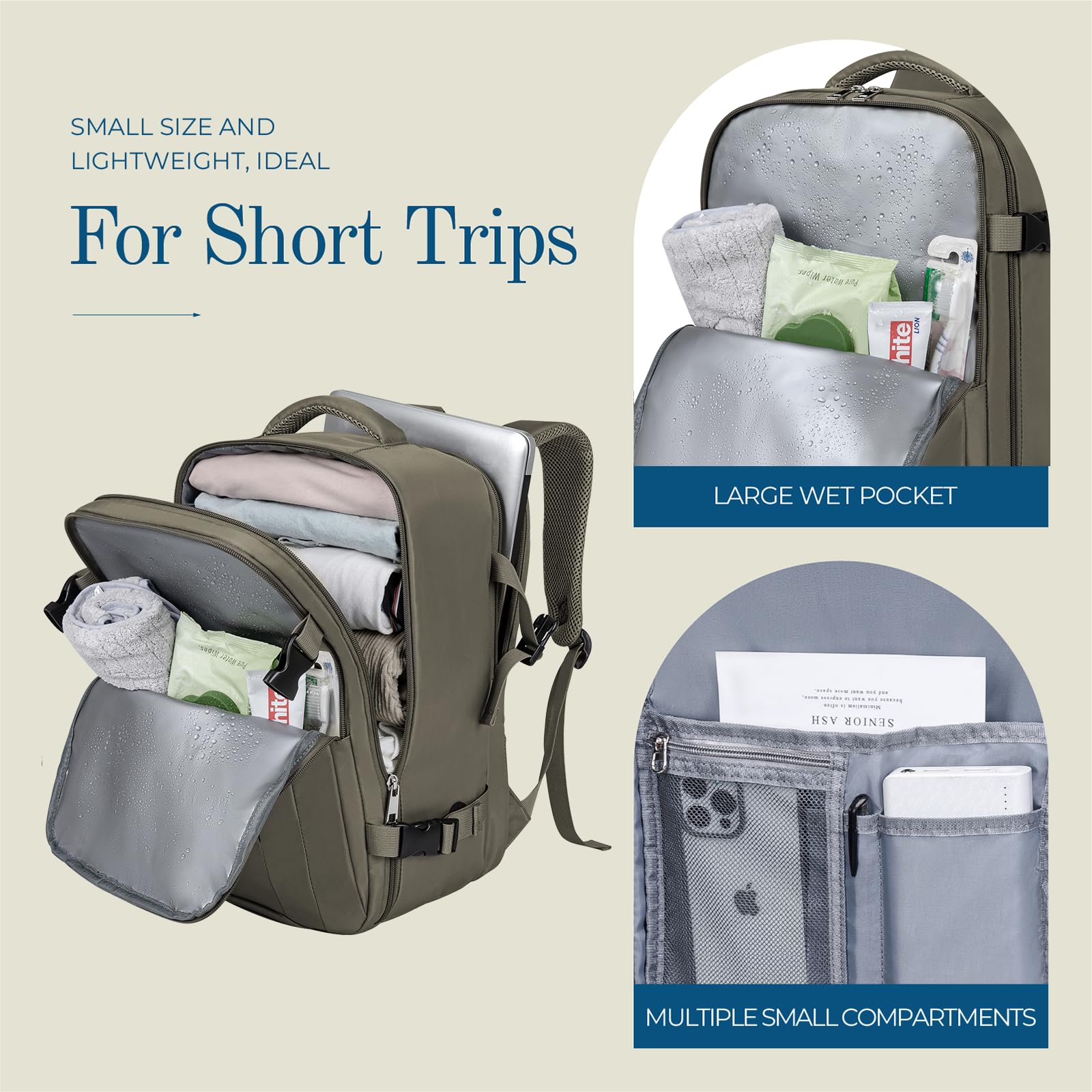 Zaino per Ryanair 40x20x25 Zaino da Viaggio Aereo Bagaglio a Mano Borsa da Cabina Borse Valigia Zaini Casual Unisex per Wizz Air EasyJet Laptop Daypack…