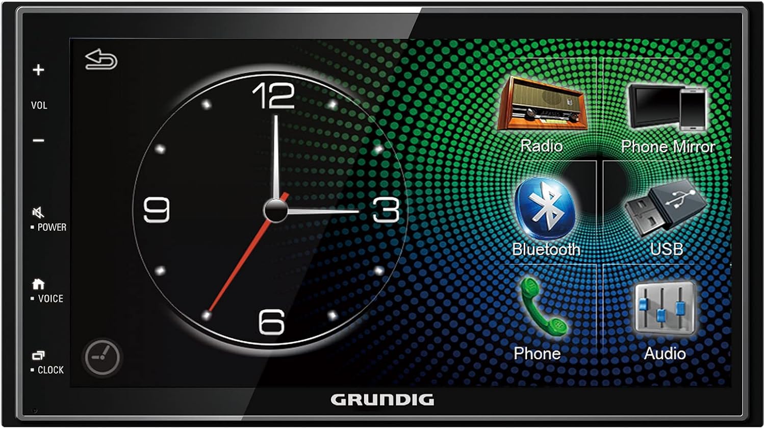 Grundig GX-3800 Double DIN Head Unit with 6.8-inch Touchscreen Display