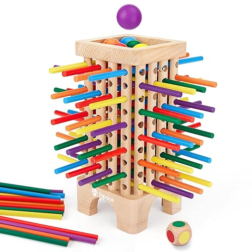 Japace Jeu Montessori Jeu de Société en Bois, 42 Bâtons