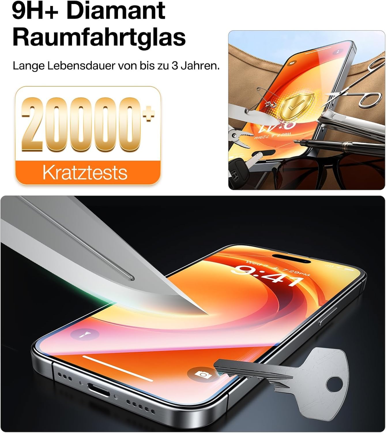 TORRAS für iPhone 17 Pro Max Hülle + Panzerglas, Q3 Spin Hülle mit 360° Ständer Transparent, 18N für MagSafe, 3,66 m Militär-Fallschutz + 2 Stück 9H+ Full Screen Schutzfolie, Auto-Montage, Kratzfest,