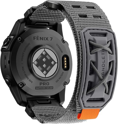 Bandletic Outdoor Nylon Bands Quick Fit 22mm 26mm Compatible with Garmin Watch Band, Rugged Military Loop Strap for Fenix/Instinc/Tactix Delta/Descent/Epix Pro/Enduro/Quatix/Forerunner/Approach