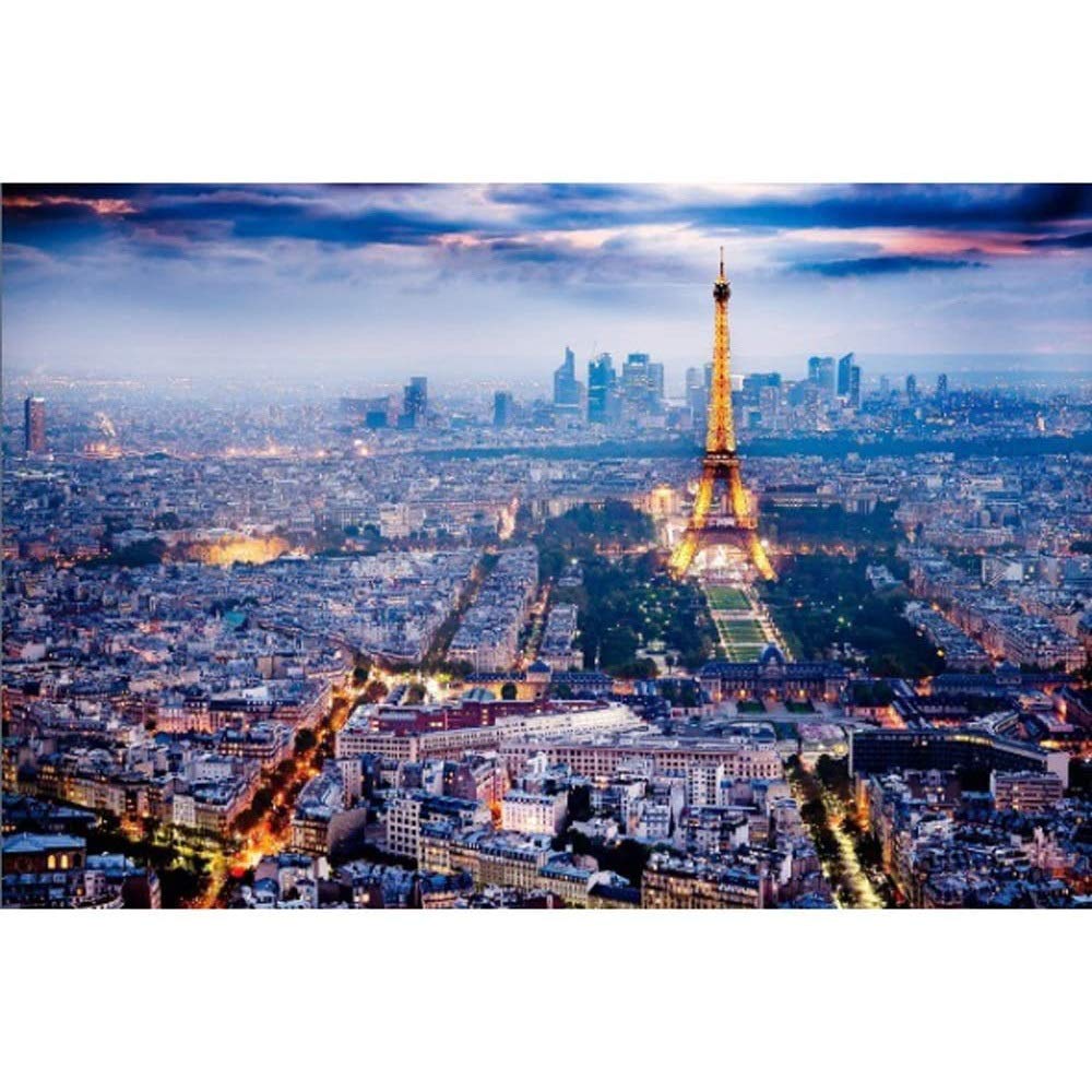 Rompecabezas nocturno de la Torre Eiffel de París Rompecabezas 300 500 1000 1500 2000 3000 4000 5000 6000 piezas, educativo para adultos y niños, juguetes de calidad 0129 (color: A, tamaño: 5000