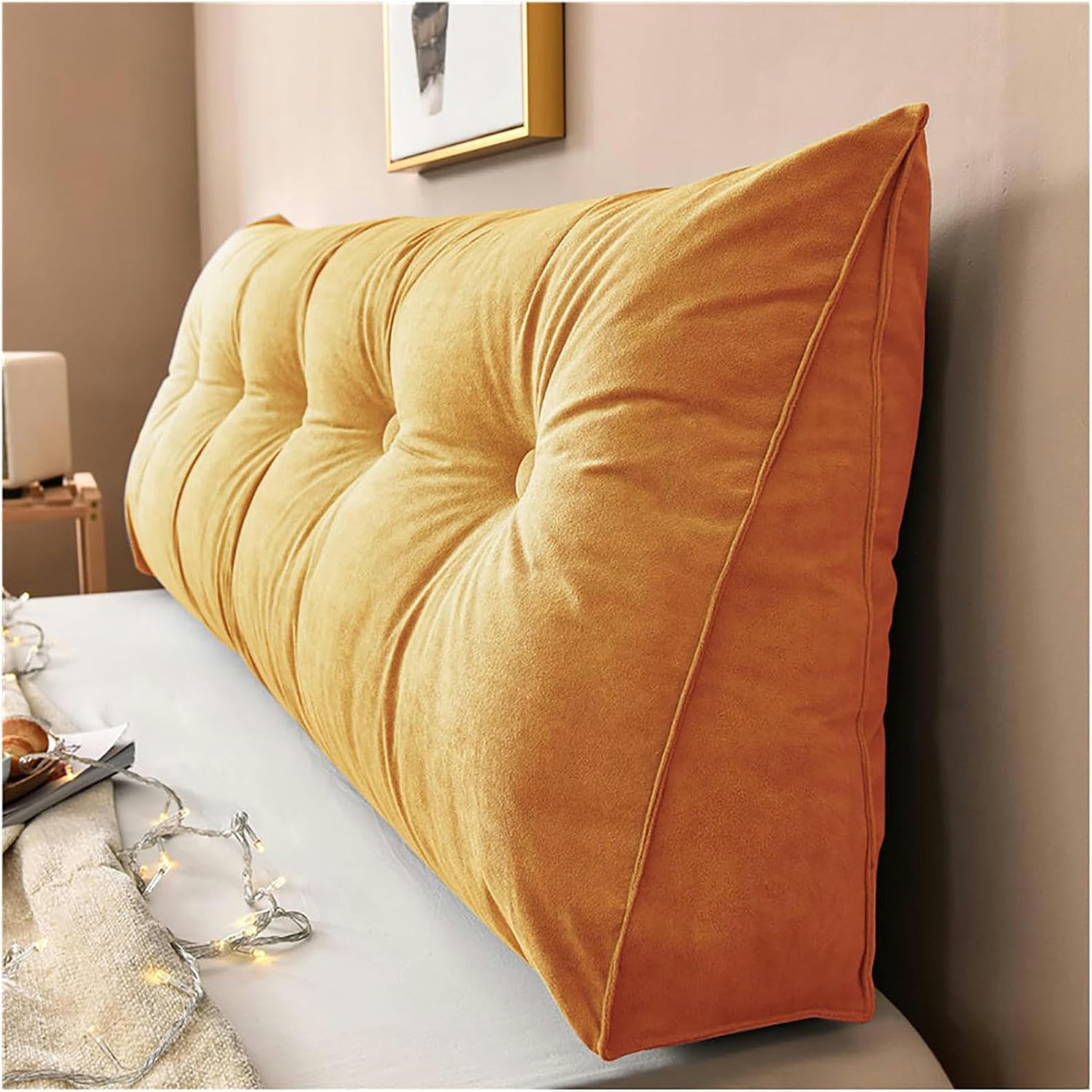Coussin de positionnement triangulaire pour lit et grand appui-dos de lecture ajustable