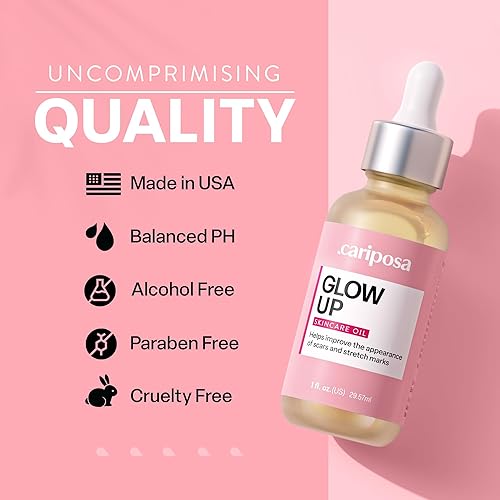 Miniatura 7 de Cariposa Removedor de aceite para estrías, aceite facial y corporal para mujeres, aceite de terapia de la piel con aceite de jojoba y almendras