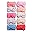 KIDOCHEESE Big Bows Hairbands, Soft Polyester & Nylon Hairband with Large Bows for Baby Girls Newborn Infant Toddlers Kids, 10 Colors in 1 Package