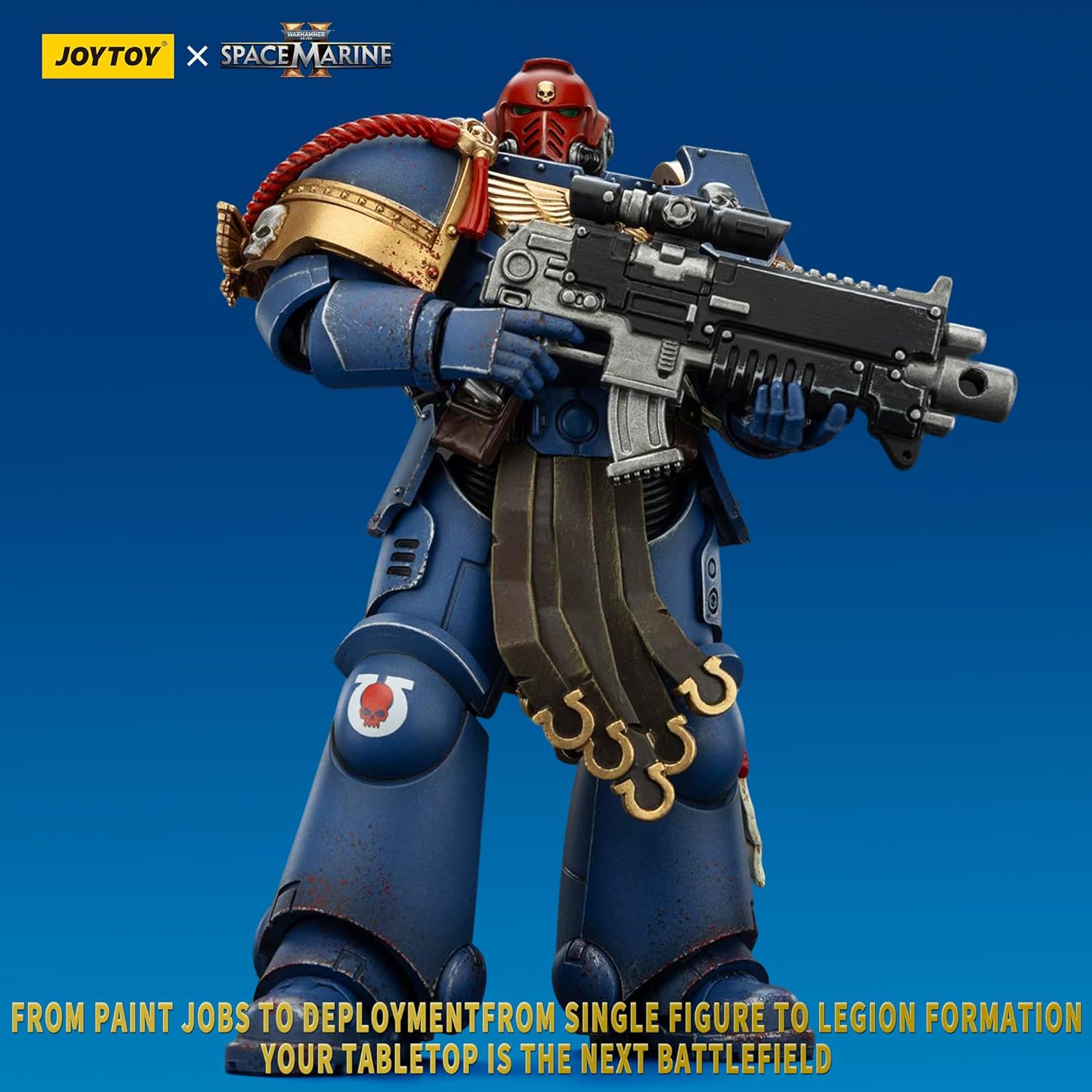 JOYTOY Warhammer 40k Action Figure 1：18 Scale 5.0inch Space Marines Ultramarines Sergeant Gadriel-Collectors Edition Anime Figures for Collectible and Displayable Models