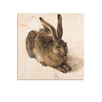 アルブレヒト・デューラー　水彩画　「うさぎ」　複製画 アルブレヒト・デューラー 水彩画 「うさぎ」 複製画