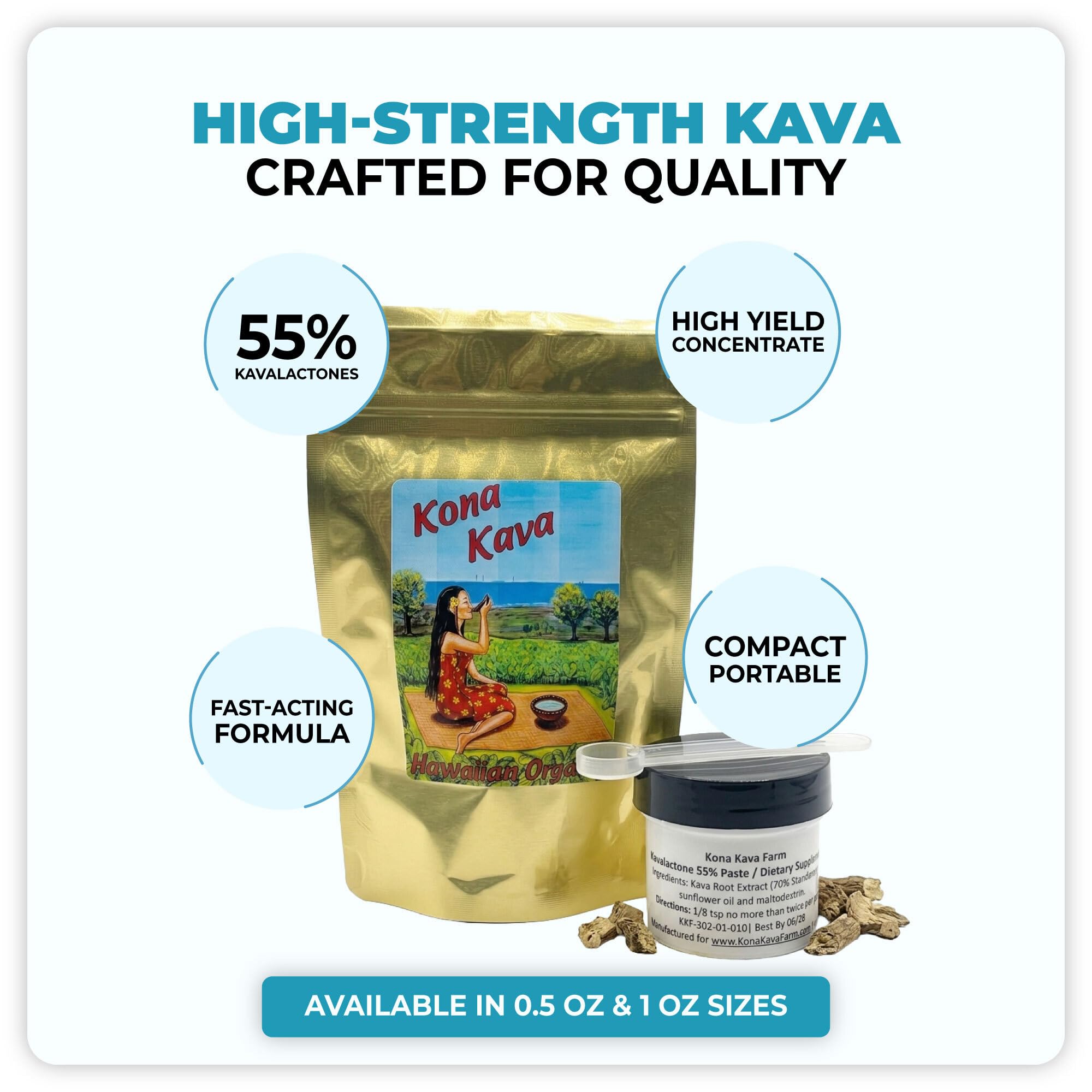 55% Kavalactone Paste (1 oz) - Maximum Strength Noble Kava Root - Supercritical CO2 Cold Extraction - Ultra-Potent, Vegan & Travel-Friendly - Non-GMO & Easy to Mix — Amazon image 5