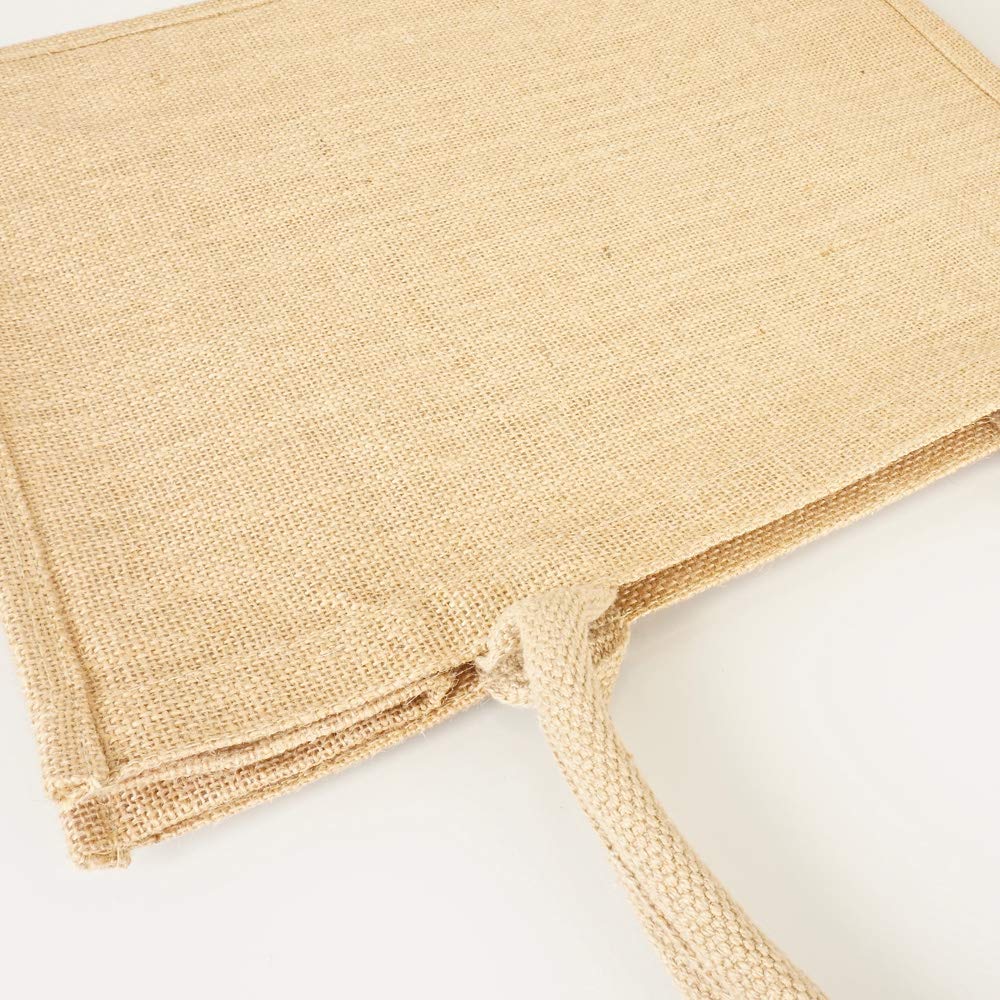 Jute statt Plastik Original | Jutetasche medium Jutebeutel Einkaufstasche Handtasche | Fair & Nachhaltig | Shopping | JB1415M | 10er-Set
