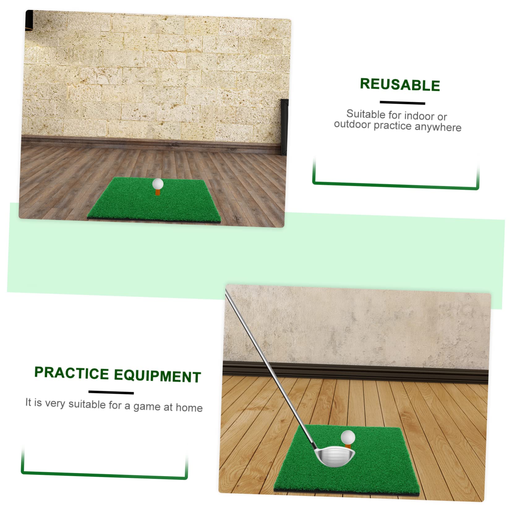 Balacoo Golf Pad for Practice Indoor and Outdoor Portable Golf Hitting Mats 30x30cm Grass Pad Skill Levels